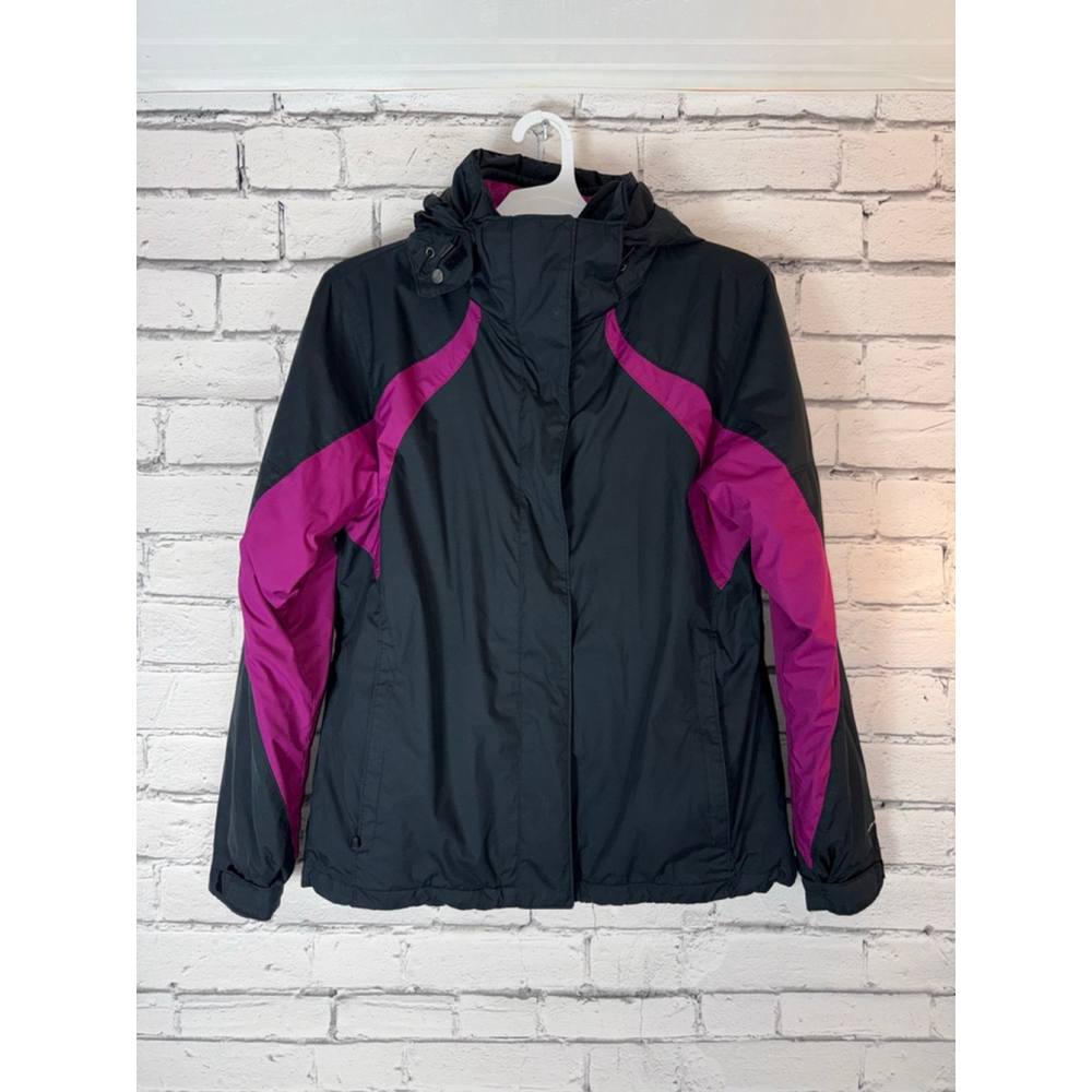 Women's Columbia Ski Jacket Interchange w/ Lining Black Pink Hooded size Large
